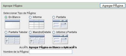 Creación de páginas para la aplicación APEX