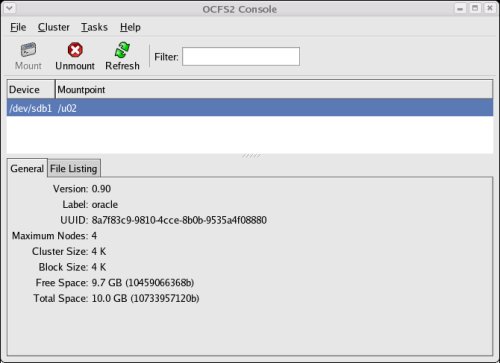 OCFS2 Console