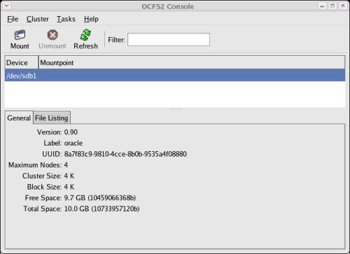 OCFS2 Console